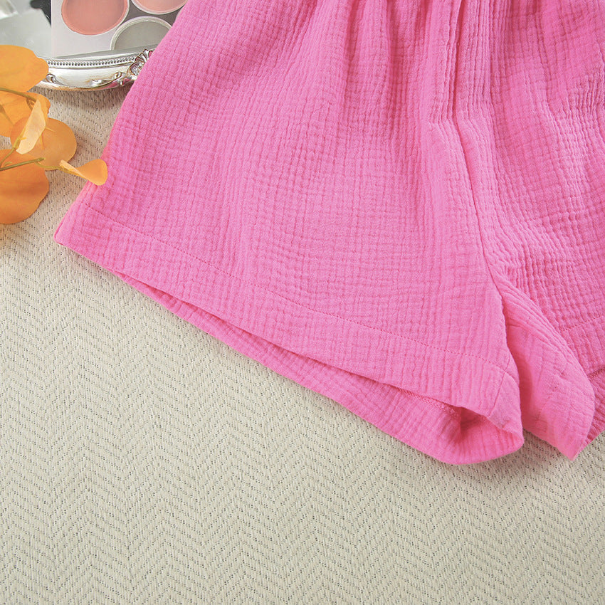 Solid Color Loose Casual Homewear Sets