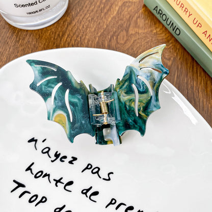 Gothic Halloween Bat Colorful Hair Claw