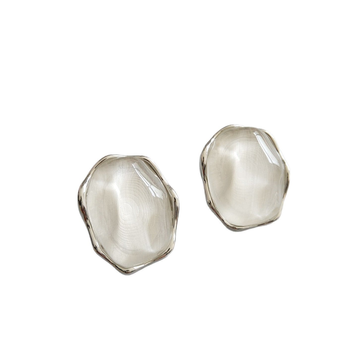 Minimalist Irregular Stone Stud Earrings