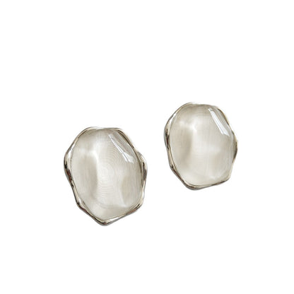 Minimalist Irregular Stone Stud Earrings