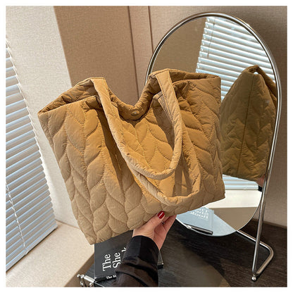 Simple Solid Color Casual Shoulder Bag