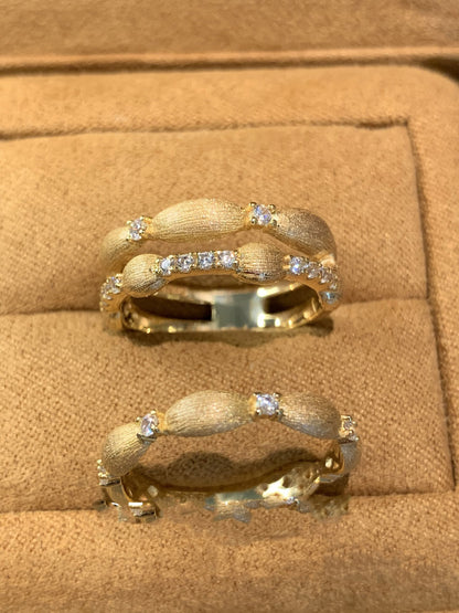 Layered Rhinestone Vintage Elegant Rings