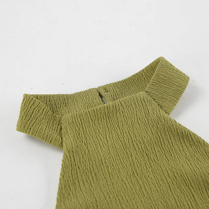 Casual Halter Backless Top and Pants Sets