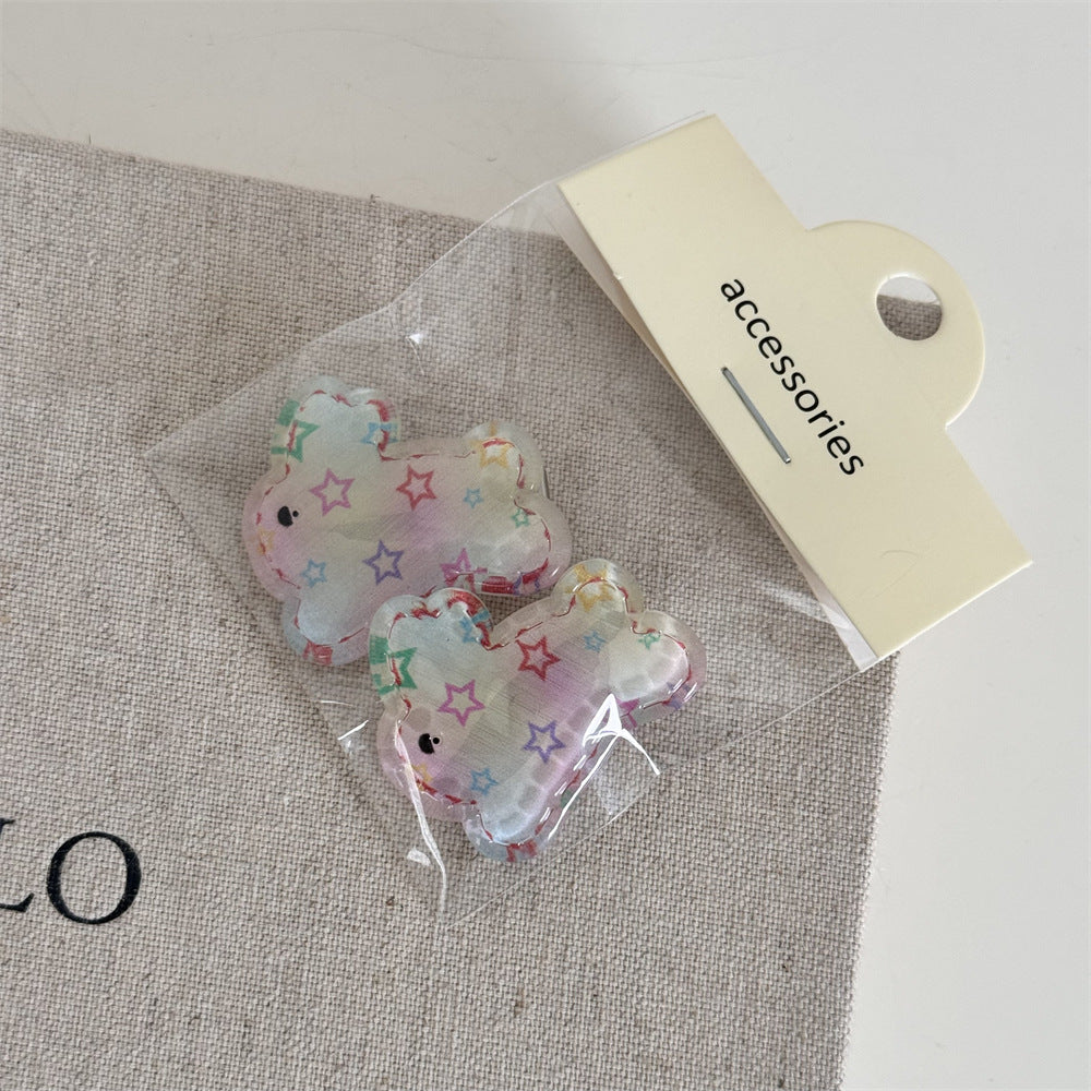 Cute Flower Rabbit Sweet Hair Clips