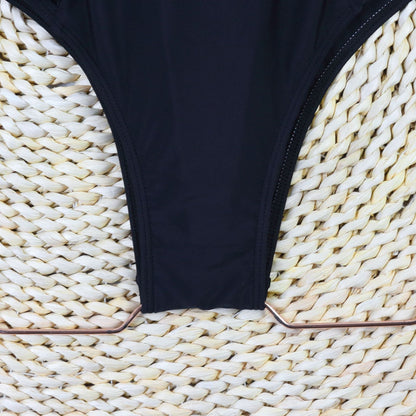 Flounce V-Neck Backless One Piece Swimwear