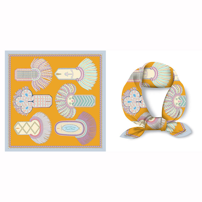 Splicing Colorful Art Print Square Satin Scarf