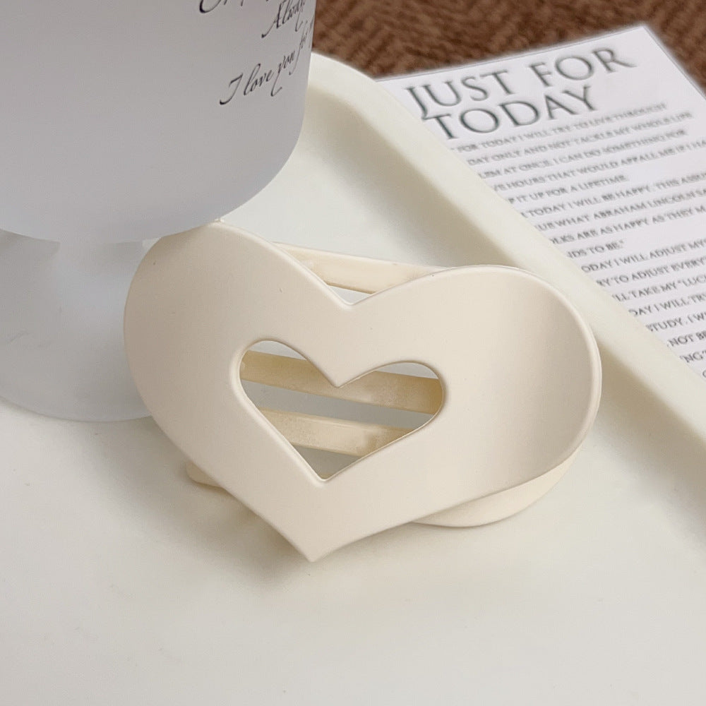 Stylish Flat Hair Heart Claw Clip