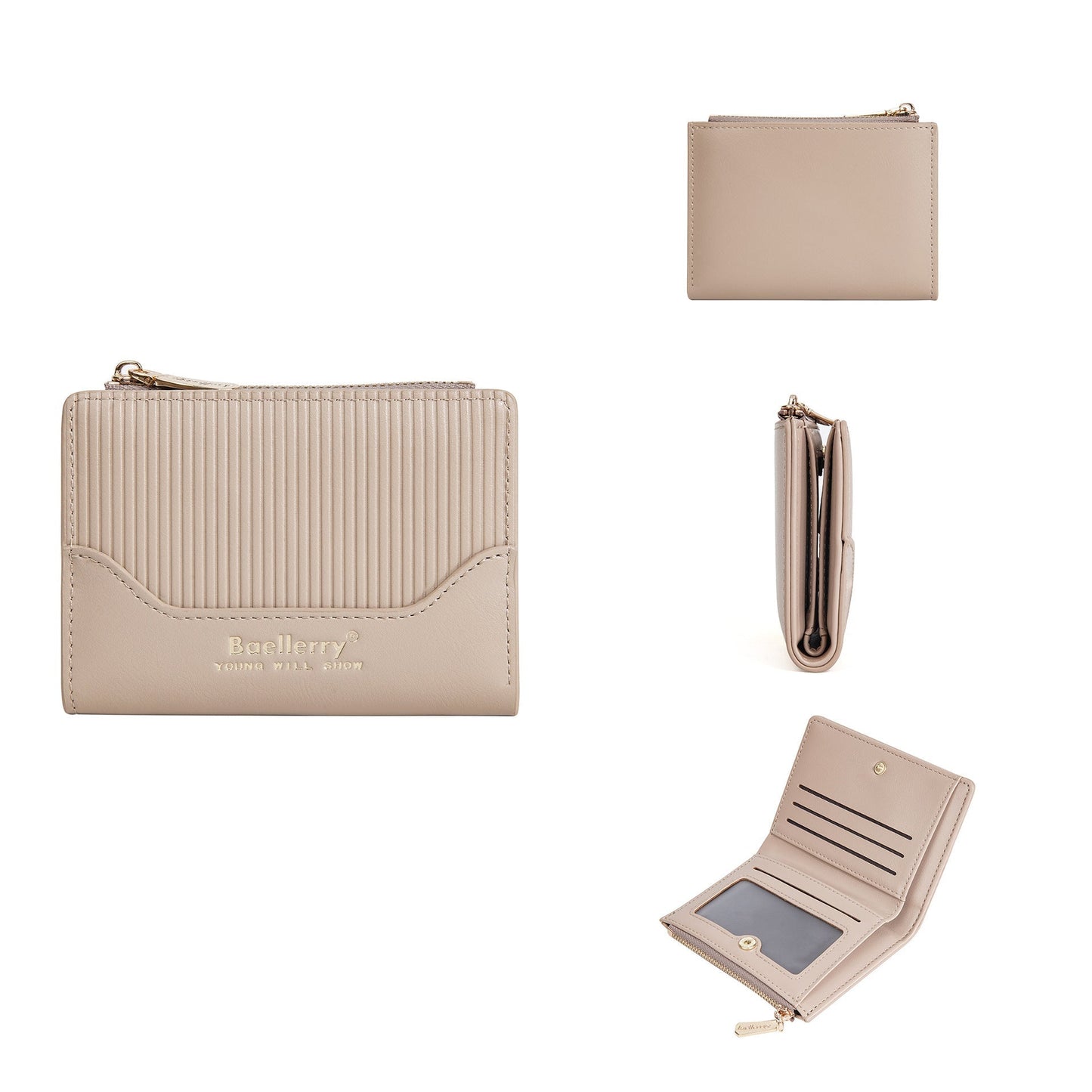 Simple Leather Splicing Card Cases Wallets