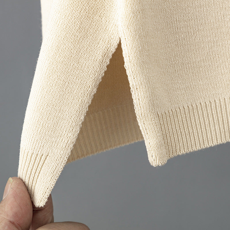 2+ Solid Color V-Neck Knit Sets