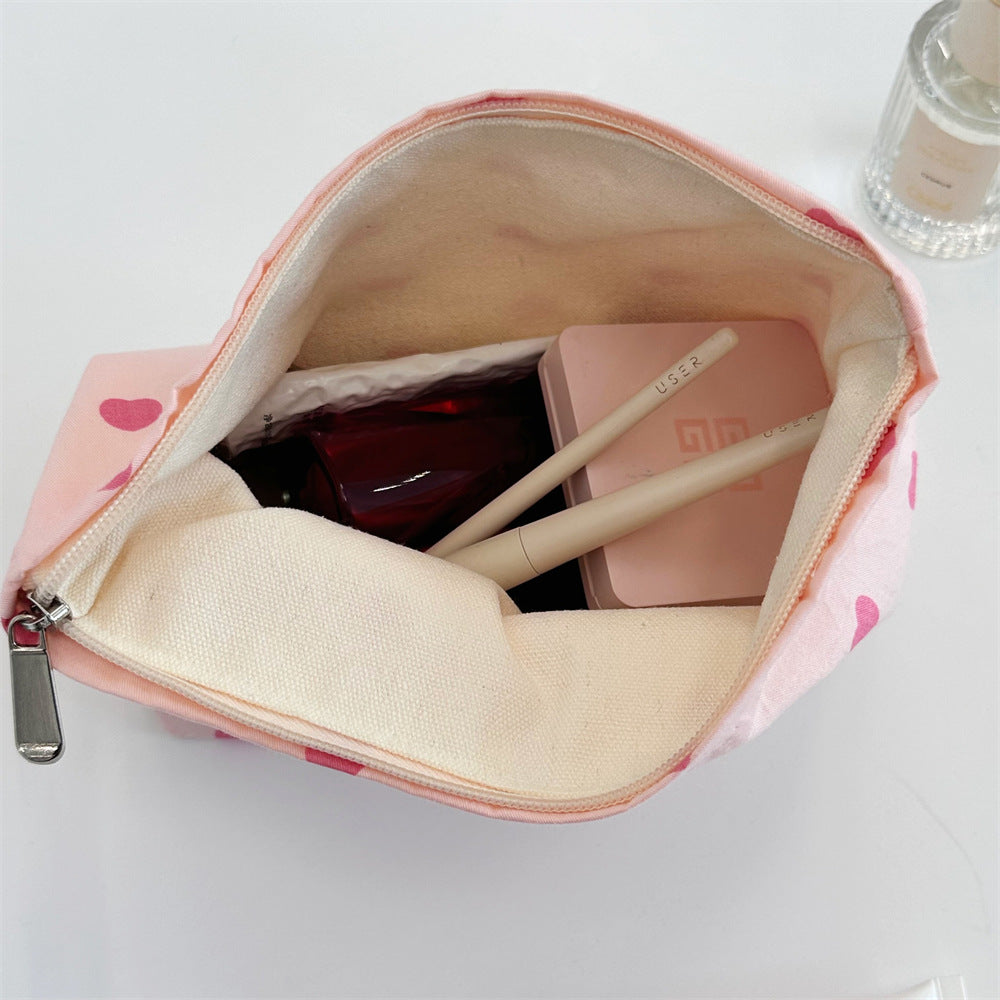 Pink Love Print Color Block Bag