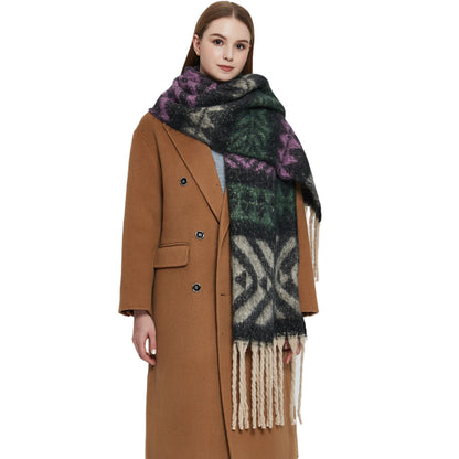 Print Tassel Contrast Color