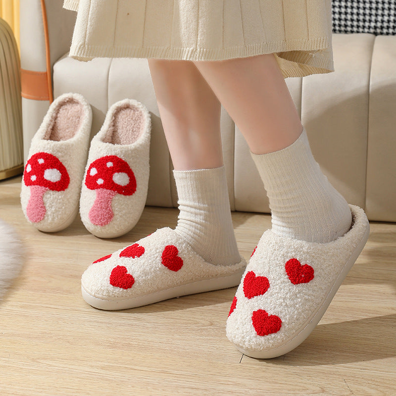 Cute Cartoon Print Cozy Slippers