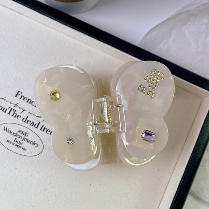 2+Rhinestone Sweet Butterfly Mulricolor Hair Claws