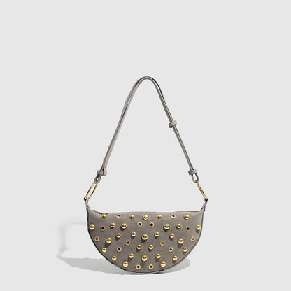 Trendy Studded Polka Dot Shoulder Bag