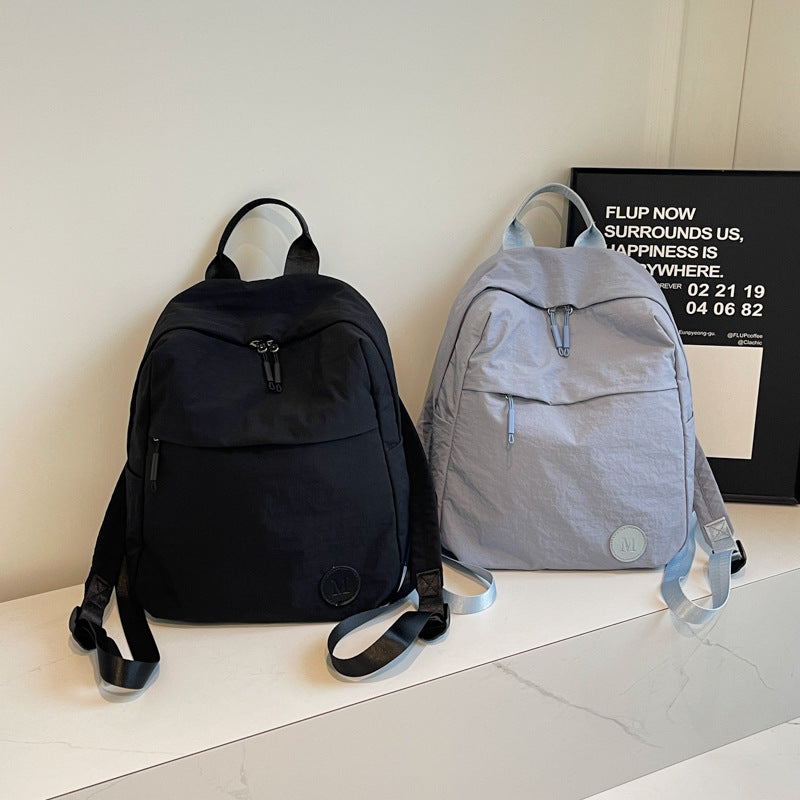 Casual Solid Color Portable Travel Backpack