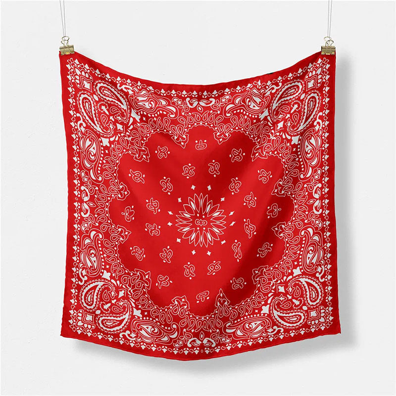 Simple Print Scarf Satin Scarf