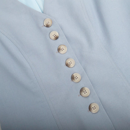 Solid Color Casual Vest and Shorts Sets