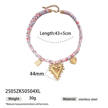 Boho Shell Pendant Braided Cord Necklace