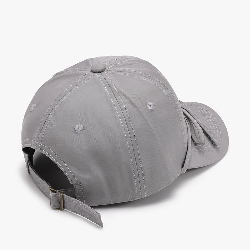 Solid Color Bow Knot Baseball Cap