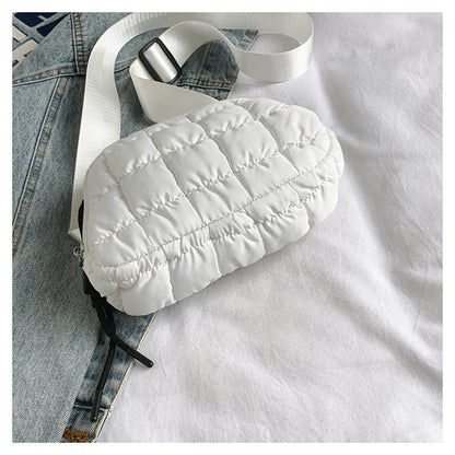 Candy Color Plaid Waist Bag Casual Chest Bag