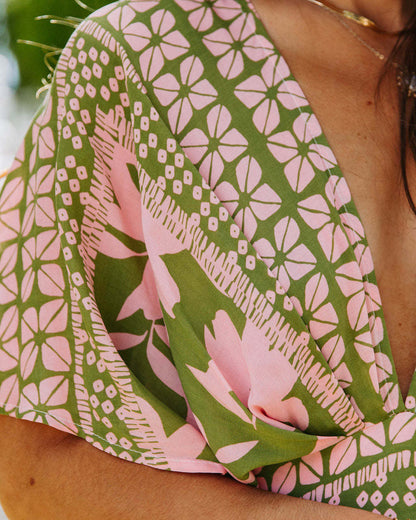 V-Neck Floral Print Side Split Dress