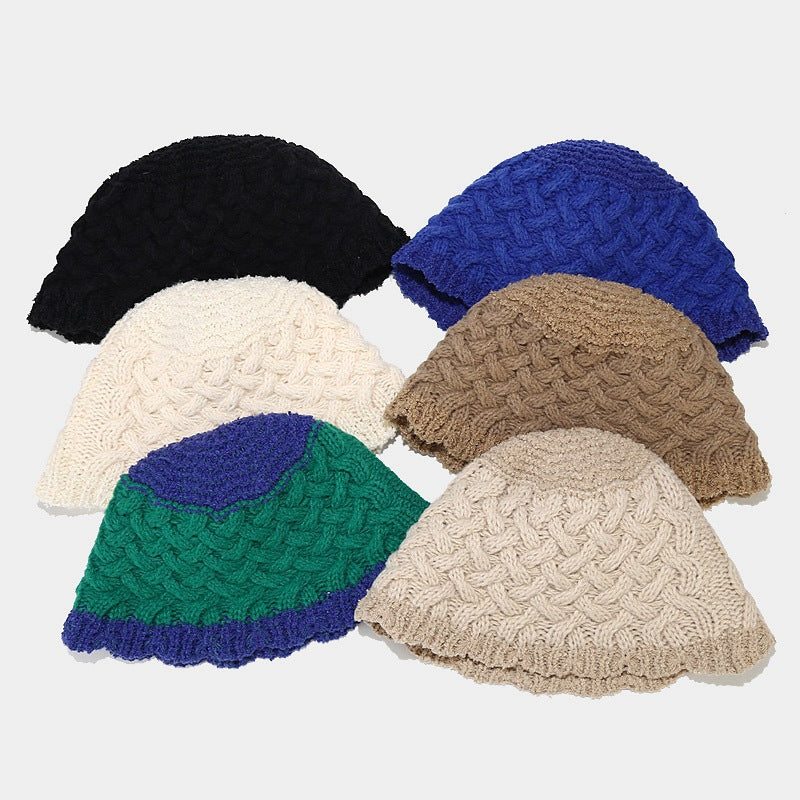 Vintage Twist Crochet Knit Bucket Hat