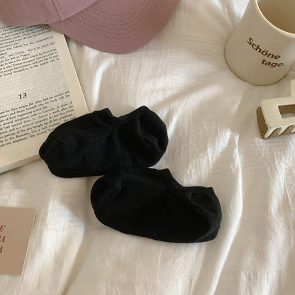 Solid Color Simple Low Ankle Socks