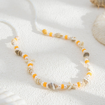 Simple Pearl Conch Beaded Body Chain