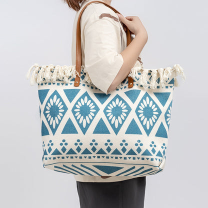 Print Large Size Tote Handbag