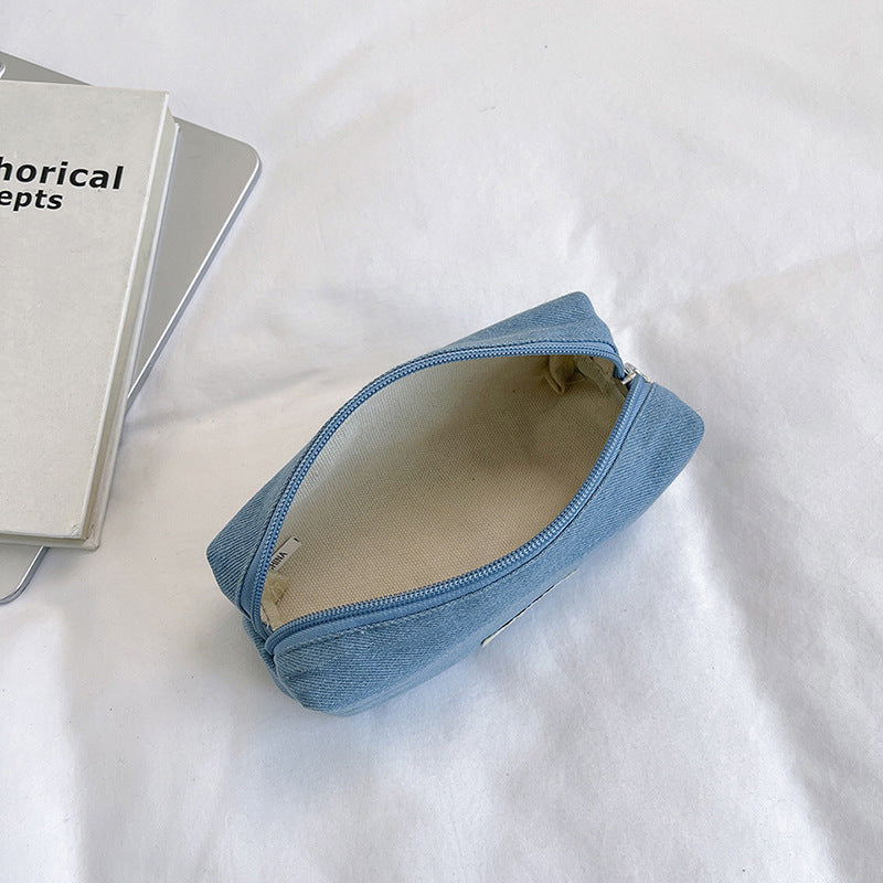 Simple Denim Makeup Pencil Pouch