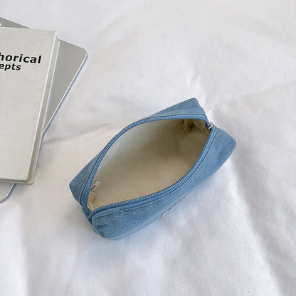 Simple Denim Makeup Pencil Pouch