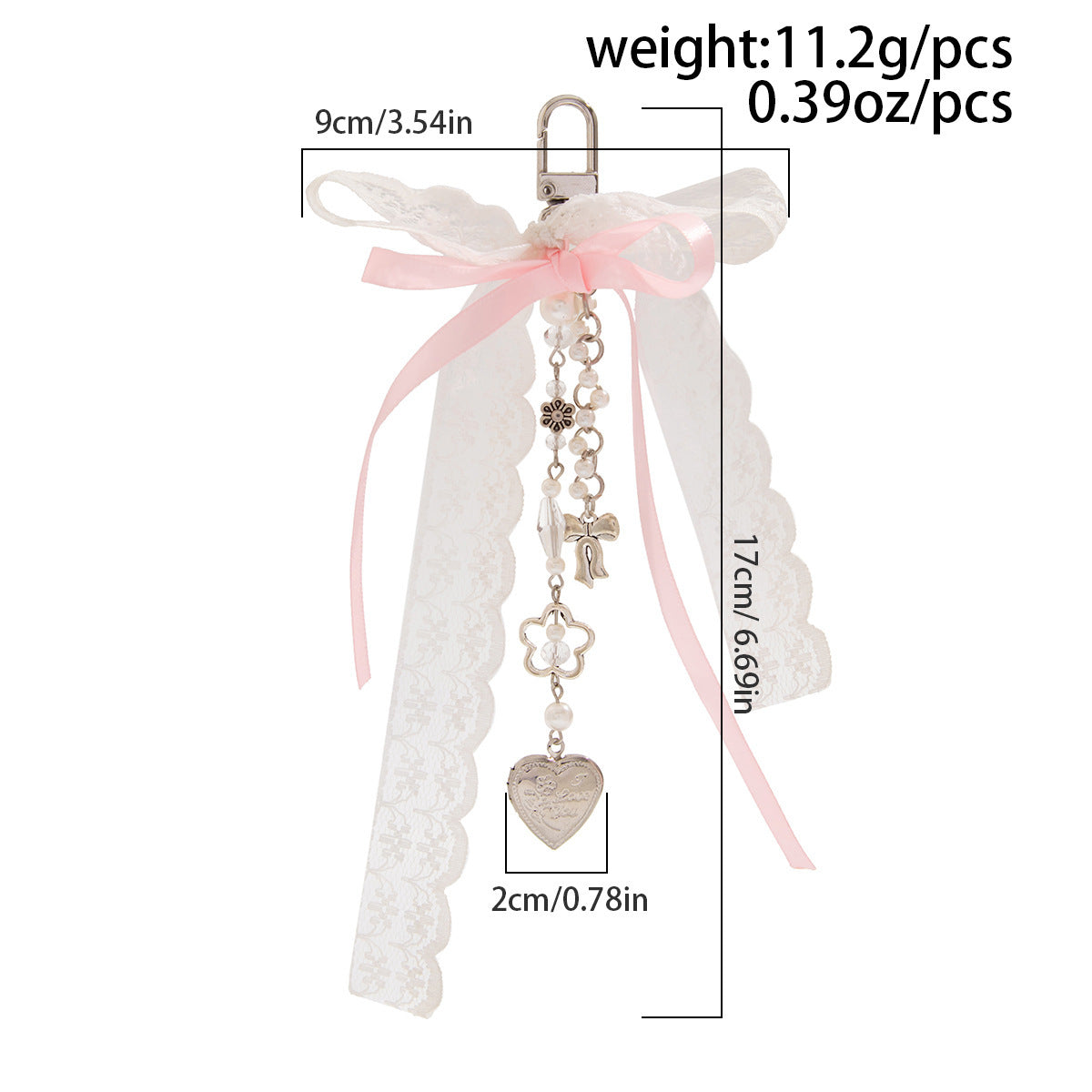 Sweet Bow Ribbon Keychain Bag Charms