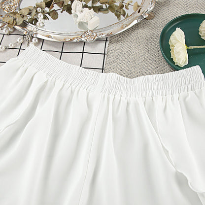 3PCS Solid Color Split Homwear Sets