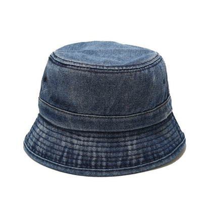 Washed Solid Color Foldable Denim Bucket Hat