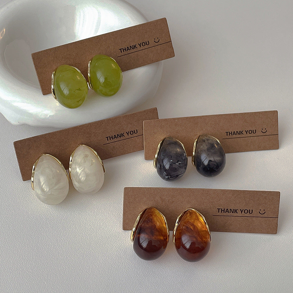 Drop Vintage Acrylic Stud Earrings