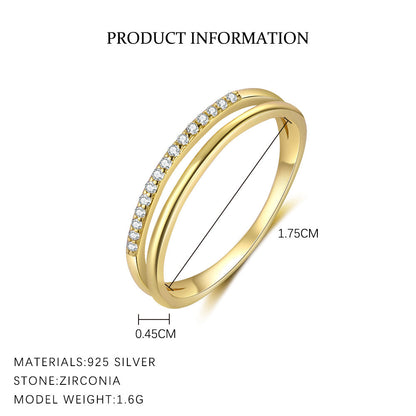 Zircon Cross Simple Adjustable Rings