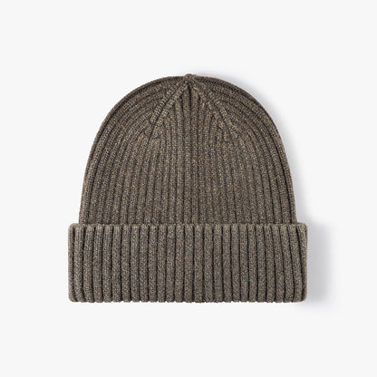 Washed Ribbed Knit Hat Solid Color Beanie