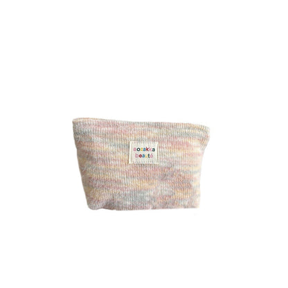 Rainbow Plushed Simple Make Up Bag