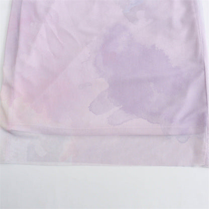 Elegant Mesh Ruched Spaghetti Strap Maxi Dress