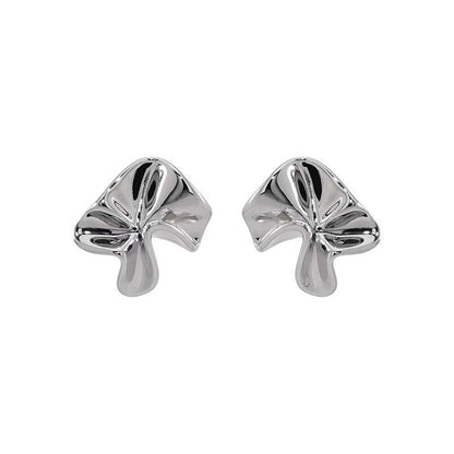 Simple Geometric Ruched Stud Earring
