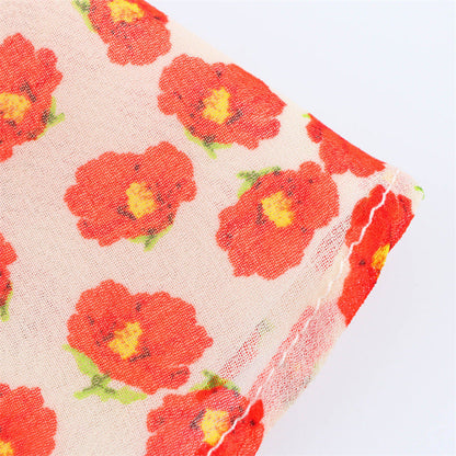 Cute Floral Print Smocked Ruffle Mini Dress