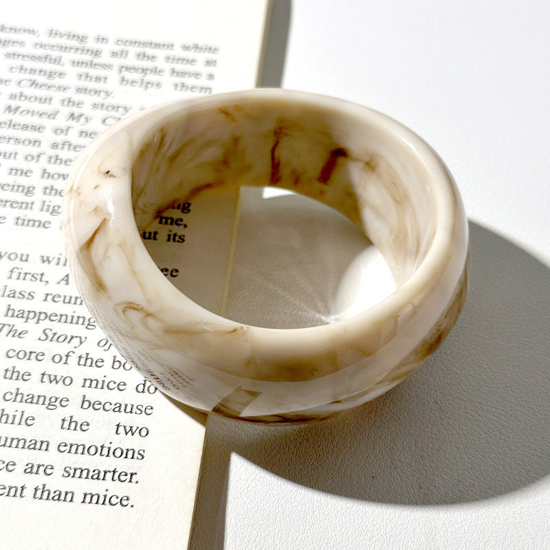 Irregular Wide Acrylic Simple Bracelets