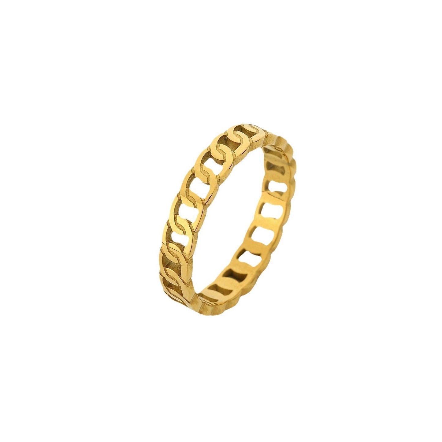 Gold Irregular Simple Wide Rings