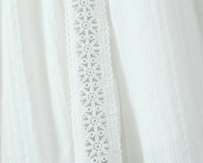 White Lace String Tie Flounce Sweet Set