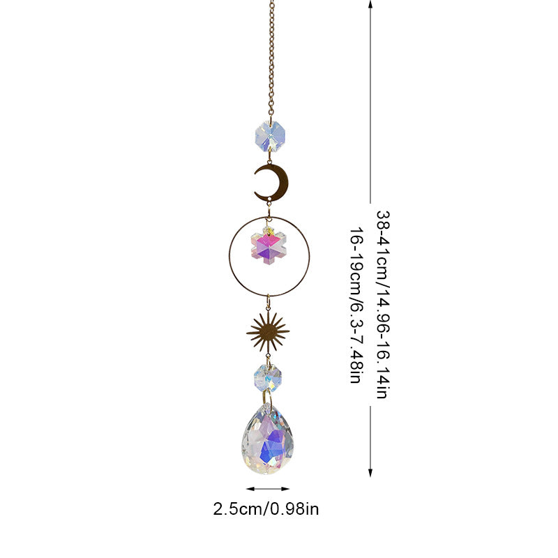 Snowflake Colorful Hanging Crystal Decoration