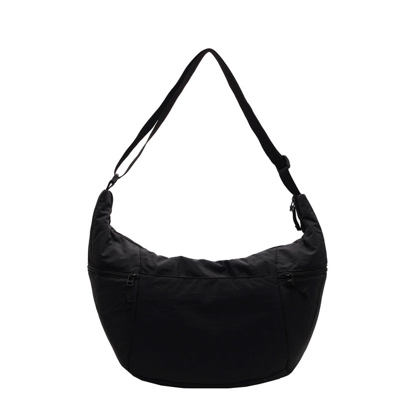 Casual Solid Color Nylon Shoulder Bag