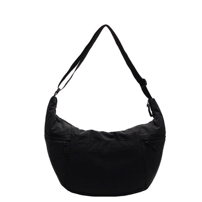 Casual Solid Color Nylon Shoulder Bag