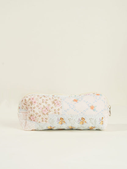 Butterfly Floral Print Puffer Make Up Bag