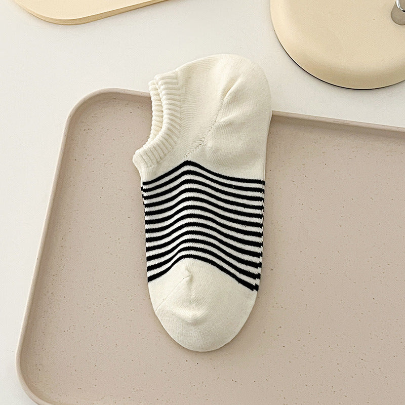 Striped Candy Color Low Ankle Socks