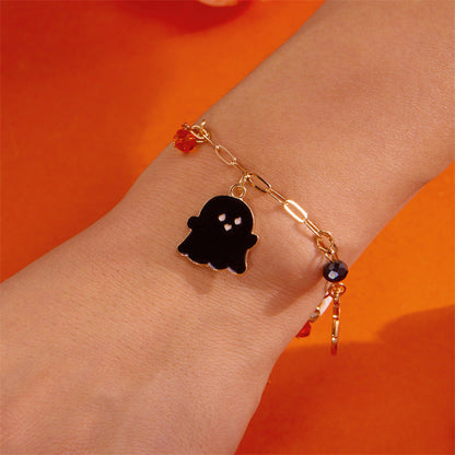 Cute Pumpkin Ghost Halloween Charm Bracelet